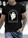 Men's T-Shirt Life Without Jesus Is Spooky With Playful Ghost Illustration