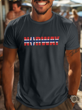 Men's T-Shirt Norway Stylized National Flag Letters Across Chest