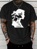 Men's T-Shirt Sunset Landscape And Wild Nature Within Woman Silhouette