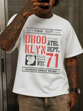 Men's T-Shirt Premium Quality Athletic Department Print With Superior Urban Style Brooklyn T Shirt