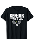 Men's T-Shirt Senior 2026 Tennis Mom With Rackets And Yellow Tennis Ball Design