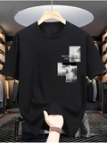 Men's T-Shirt Freedom Life With Black And White Dreamy Palm Trees T Shirt