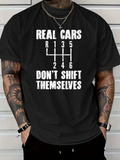 Men's T-Shirt Real Cars Dont Shift Themselves Classic Manual Gear Diagram T Shirt