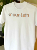 Men's T-Shirt Mountain Handdrawn Lettering With Earthy Outline Minimal Text