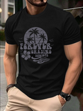 Men's T-Shirt Forever Chasing Sunsets Tropical Palm Trees Under Setting Sun