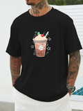 Men's T-Shirt Sweet Creamy Stars Surrounding Delicious Bubble Tea Cup