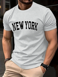 Men's T-Shirt New York Classic Urban Letters Under Daylight T Shirt