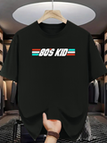Men's T-Shirt 80s Kid Retro Color Stripes Graphic Bold Statement Text