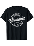 Men's T-Shirt Senior Grandma Class Of 2026 With Vintage White Circle Graphic T Shirt