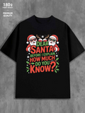 Men's T-Shirt Dear Santa Before I Explain With Holiday Reindeer Glasses Santa