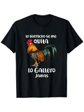 Men's T-Shirt Radiant Plumage Rooster With Lively Farmyard Colors Perched Among Green Feathers