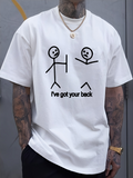 Men's T-Shirt Ive Got Your Back Two Stick Figures And Playful Graphic Joke
