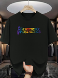 Men's T-Shirt Colorful Letters With Rainbow Gradient Orthotics Prosthetics