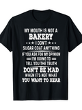 Men's T-Shirt Text Quote With Graphic Accent Bold Slogan Typography Statement Shirt