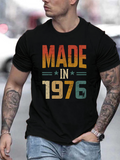 Men's T-Shirt Made In 1976 Vintage Retro Sunset Over Years Typography