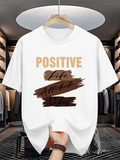 Men's T-Shirt Positive Life Attitude Vibes With Earthy Painted Brushstroke Graphics