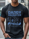 Men's T-Shirt Daddy And Daughter Best Friends For Life Fist Bump Graphic