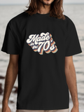Men's T-Shirt Made In The 70s Retro Colorful Wave Design With Vintage Typography