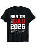 Men's T-Shirt Senior Dad 2026 With Musical Notes And Heart Band T Shirt