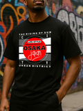 Men's T-Shirt Osaka Japan Urban District With Rising Sun Graphic Element