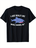 Men's T-Shirt I Just Really Like Whale Sharks With Colorful Dots Design Whale Shark