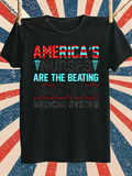 Men's T-Shirt Americas Are The Beating Medical System Black Short Sleeve T Shirt