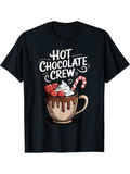 Men's T-Shirt Hot Chocolate Crew With Whipped Cream And Peppermint Stick Mug