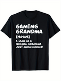 Men's T-Shirt Gaming Grandma Bold White Text On Classic Black T Shirt