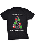 Men's T-Shirt Chemistree With Beaker Ornaments Styled As Christmas Tree