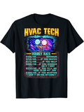 Men's T-Shirt HVAC Tech Hourly Rate Board Meter Tools American Flag TShirt