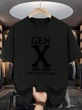 Men's T-Shirt Gen X Bold Typography With Years And Iconic Statement