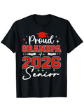 Men's T-Shirt Proud Grandpa With Graduation Cap Senior Class 2026