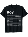Men's T-Shirt Roy Awesome Man Stats Chart Parody Style T Shirt