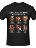 Men's T-Shirt Ancient Battle Shields And Weapons With Floral Accents Armor