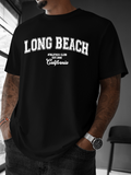Men's T-Shirt Long Beach California Athletic Club Under Bold Letters T Shirt