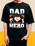 Men's T-Shirt My First Love Forever Hero With Playful Father And Child Silhouette Dad