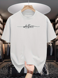 Men's T-Shirt Minimalist Script Line With Handwritten Word Whatever T Shirt