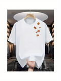 Men's T-Shirt Crisp Autumn Leaves Scattered Lightly Across Soft Cotton T Shirt