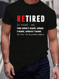 Men's T-Shirt Retired Definition Bold Text Among Clever Minimalist Design