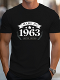 Men's T-Shirt Made In 1963 Limited Edition Laurel Wreath Stars Banner T Shirt