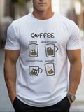 Men's T-Shirt Coffee With Four Cute Animal Face Drinks Illustration On Mug