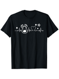 Men's T-Shirt Holiday Antler Avocado On Heartbeat With Snowflake Black T Shirt