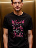 Men's T-Shirt Angels Have Wings Sometimes They Have Paws Among Butterflies And Paw Prints