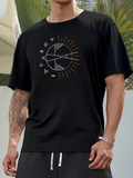 Men's T-Shirt Solar Arrows With Radiant Lines And Celestial Symbols Sun