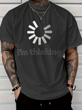 Men's T-Shirt Im Thinking Hazy Light Gray Loading Spinner With Minimalist Style Symbol