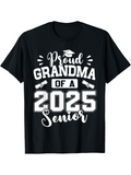 Men's T-Shirt Proud Grandma Of A 2025 Senior With Graduation Cap And Scroll Design