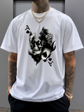 Men's T-Shirt Ace Spades With Dice Skull And Burning Cards