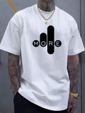 Men's T-Shirt Minimal Style With Bold Black Shapes And Modern Lettering More
