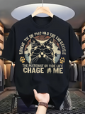 Men's T-Shirt Retro Glasses Cat With Funny Slogan And Moonlit Wild Jungle Scene Cat