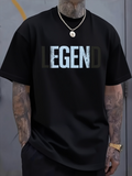 Men's T-Shirt Legend Bold Blue White Statement Graphic Text Legend